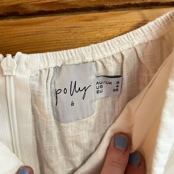 Princess Polly Brando White Playsuit Romper 4 - Picture 3 of 5